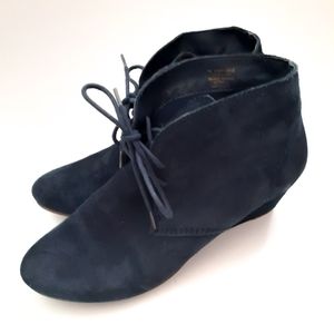 Crown Vintage Blue Suede Booties